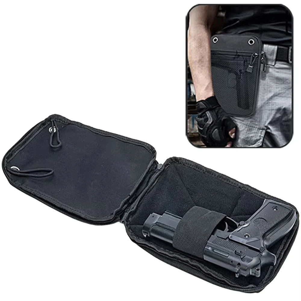 Molle Outdoor Tactical Concealed Gun Holster Pouch EDC Magazine Pouch for Universal Handguns Carry Holster Waist Fanny Pack