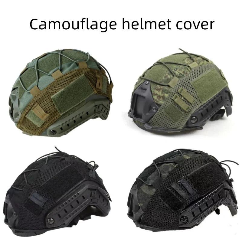 BOOIU Tactical Fast Mich Helmet Cover PJ MH BJ Helmet Cover Air Gun Hunting Helmet Fabric CS War Game Sports Helmet Cover