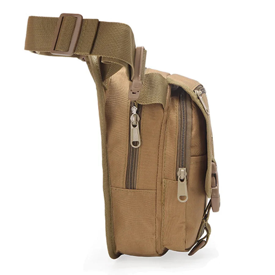New Outdoor Camouflage Training Leg Bag Outdoor Training Camping Small Waist Bag Mountaineering Cycling Multi functional Waterpr