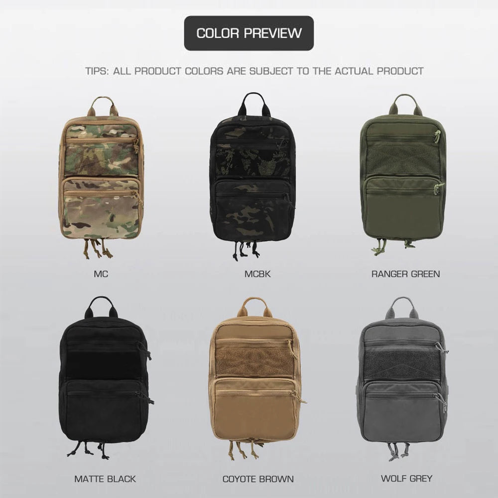 Tactical Backpack Panel Hydration Bag Medical Pouch for Airsoft Molle Vest Plate Carrier Chest Rig Back Pack Foldable/Expandabl