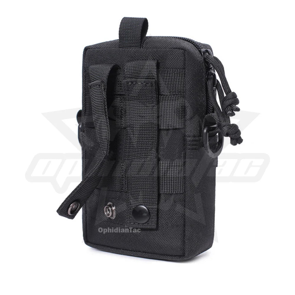 Molle system water bottle bag outdoor sports mobile phone holder camping hiking organizer waist bag