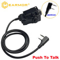EARMOR M51 Push-To-Talk PTT Adapter Airsoft Tactical Headset Kenwood (for Baofeng) Plug Tactical Headset Accessory