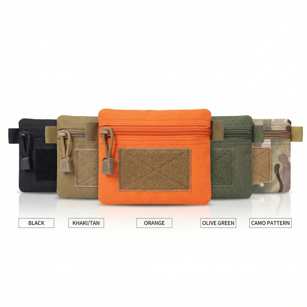 Outdoor Camping EDC Molle Wallet Travel Zipper Waist Pouch Waterproof Portable EDC Pouch For Hiking Hunting Backpack Accessories