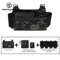 TOPTACPRO Tactical Front Panel Set Double 9mm Quad 556 Mag Pouch FERRO Style Functional Tactical DOPE Set 8540