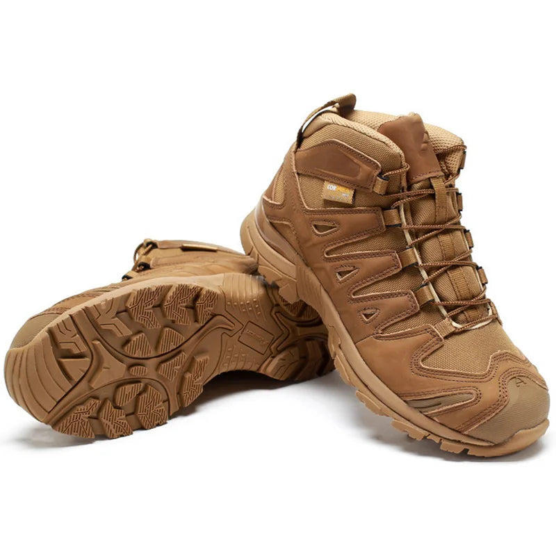 TopFight Men Boots Tactical Military Combat Boots Breathable Combat Boots Plus Size Desert Boots Men Hiking Shoes