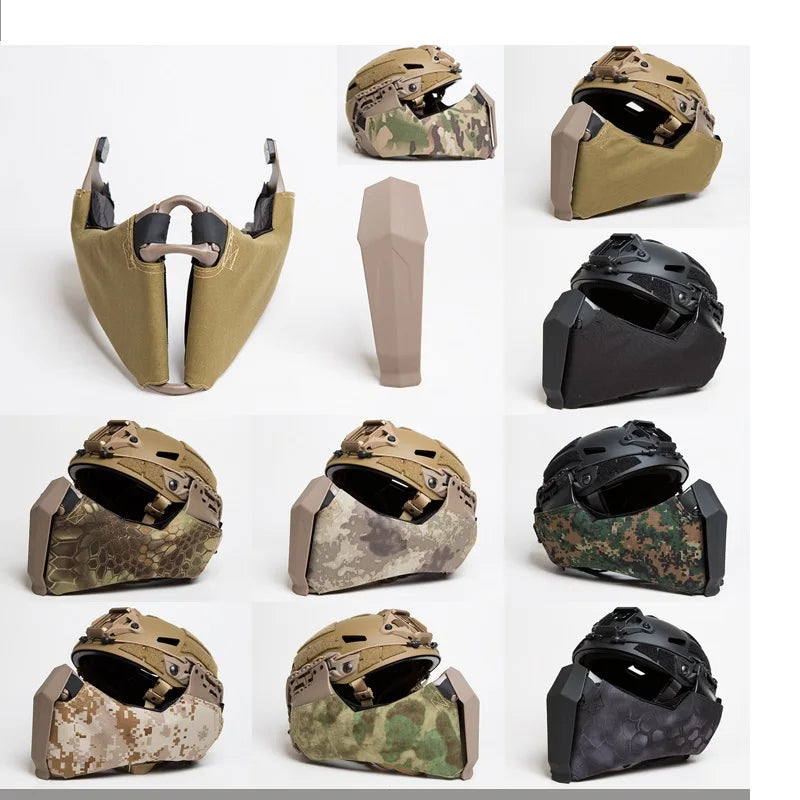 Outdoor  Helmet Rail  Protective Mask For Face Protection