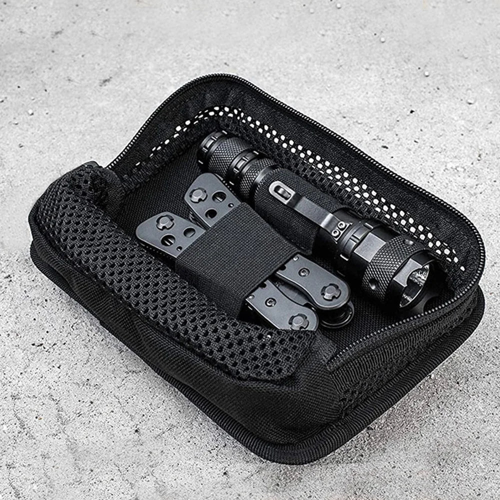 Tactical Internal Mesh Pocket Modular Insert Pouch Hook Loop Fastener Hunting Vest Backpack Organizer EDC Tool Admin Pack Bag