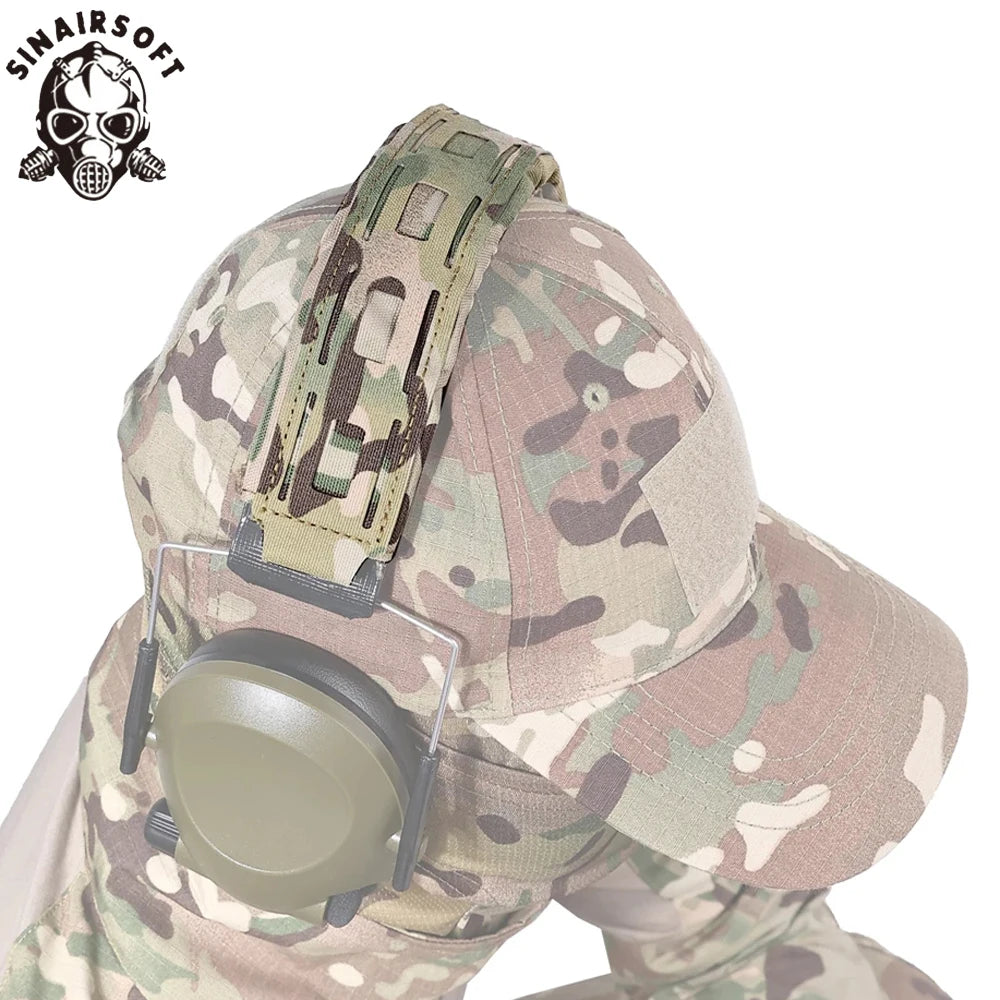 Tactical Headset Cover With D-Buckle Hanger MOLLE Universal Headset Cover Camouflage Durable Headset Cloth Hunting Shooting