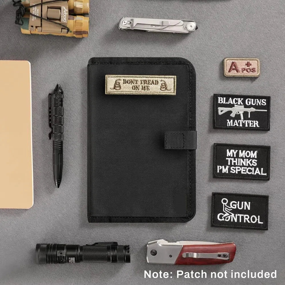 Outdoor Tactical Pocket Journal Protective Case Cover, A5 Notebook with Detachable Loose-leaf Pages