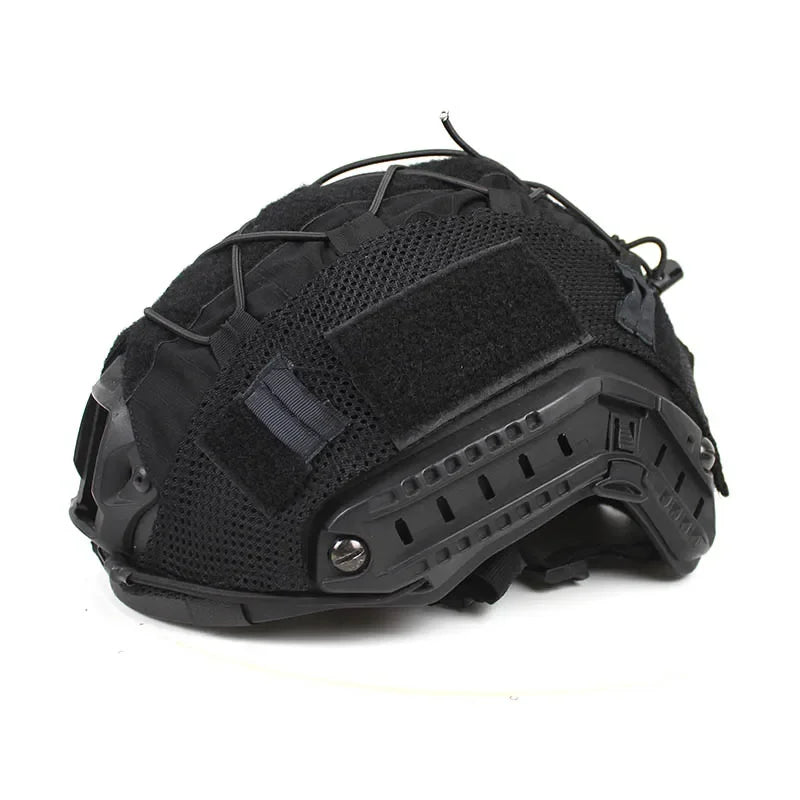 1 PC Tactical Helmet Cover for Fast MH PJ BJ Helmets Fast Helmet Protector Elasticated Cord (Helmet Not Included)