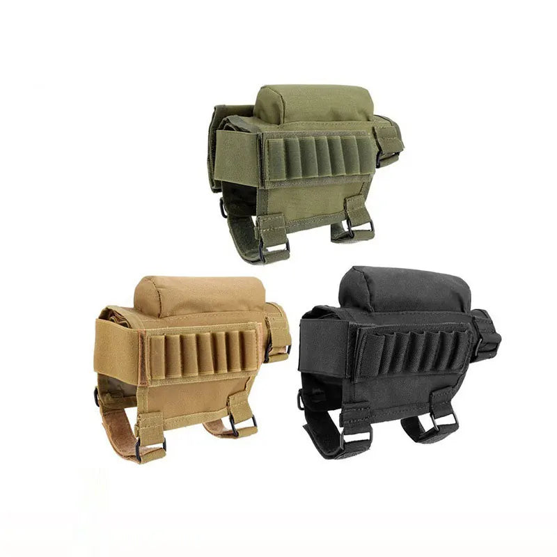 Ammo Storage Bag Adjustable Cheek Rest Riser Holder Portable Hunting Bullet Cartridge Carrier Pouch Outdoor Shooting Accessories