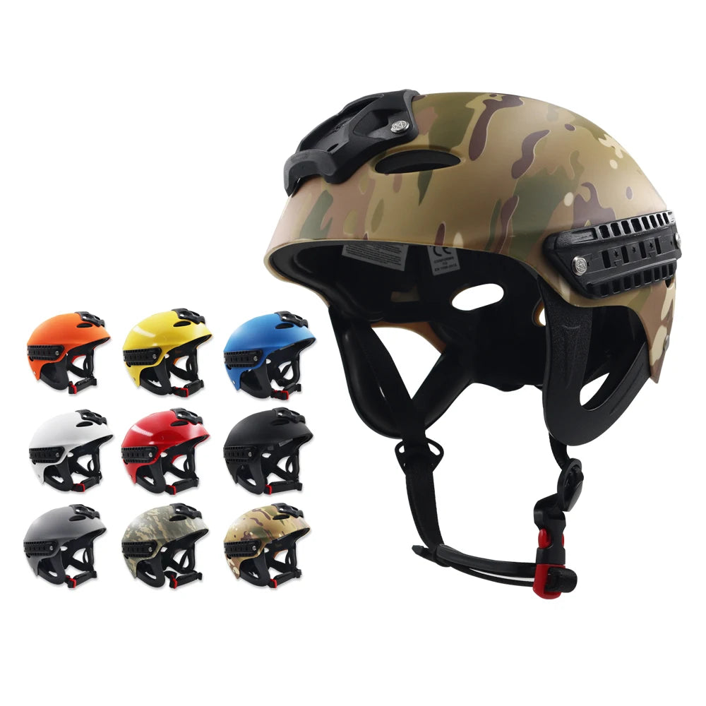 NEW Guide Rail Water Surfing Drifting Rescue with Ear Protection Helmet Water Rescue Helmet Skiing Sport Cycling Adjustable