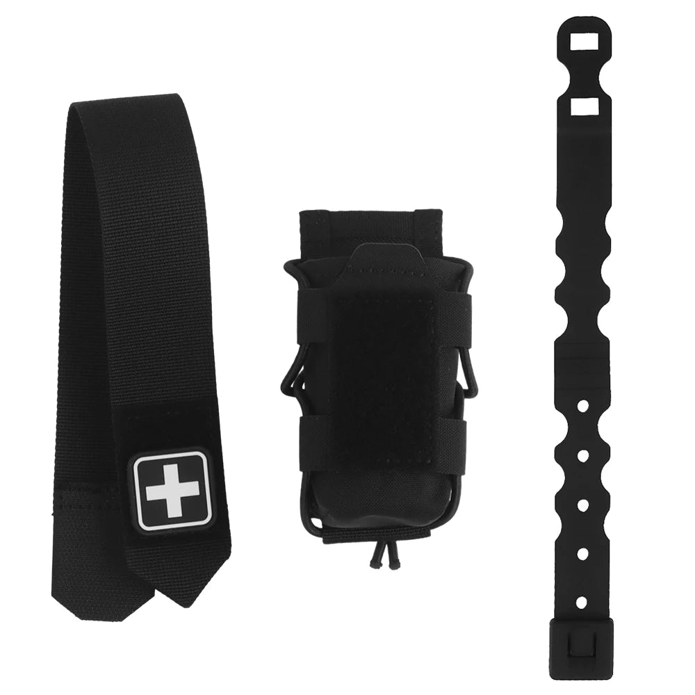 Universal Tourniquet Pouch Split Design Micro Trauma Outdoor First Aid Kit Flip-top Type Adapt To Belt Plate Carrier