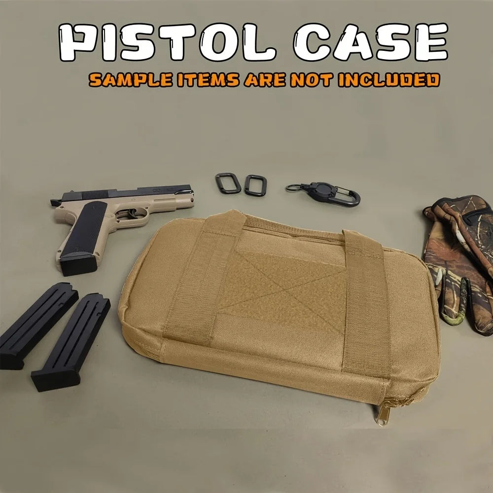 Tactical Pistol Gun Case,Airsoft Pistol Pouch， Padded Handgun bag Double Pistol Wallet  Rectangle Handgun Pouch