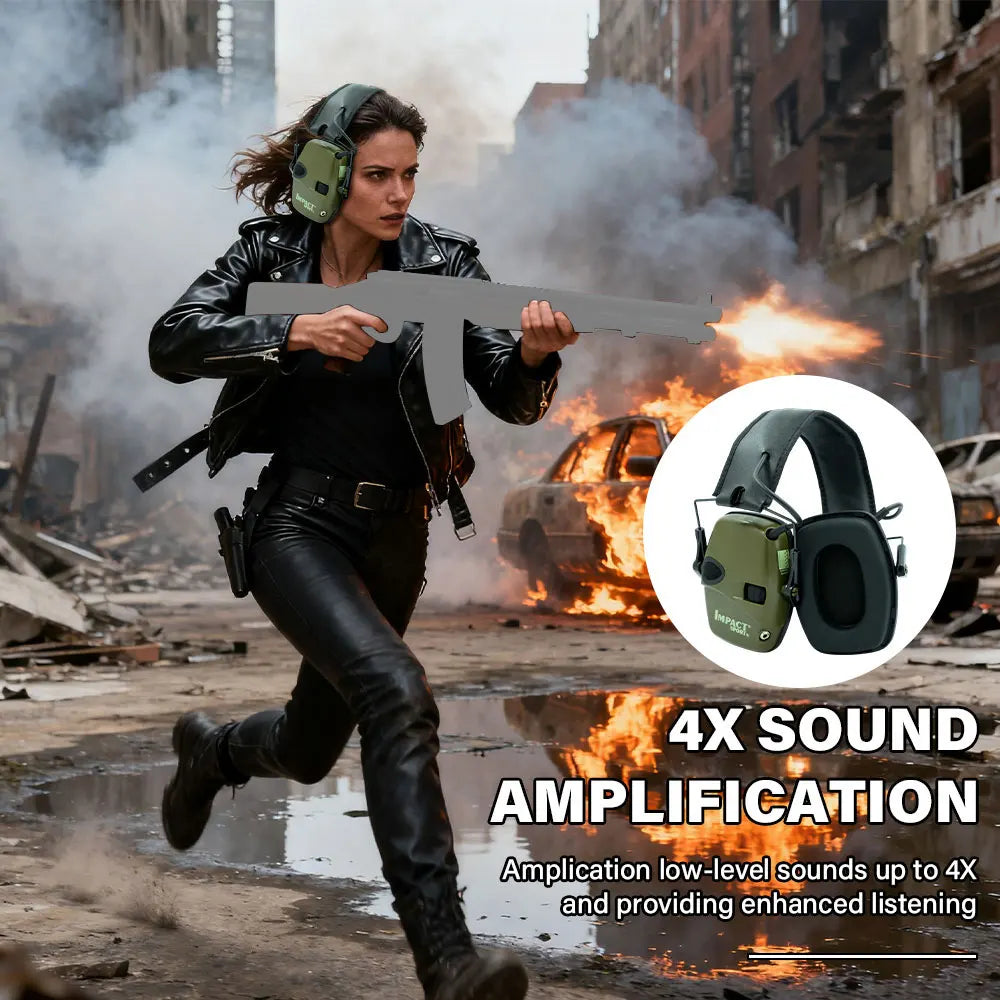 Tactical Electronic Shooting Earmuff Case Anti-noise Headphone Sound Amplification Hearing Protection Headset Foldable Earmuffs