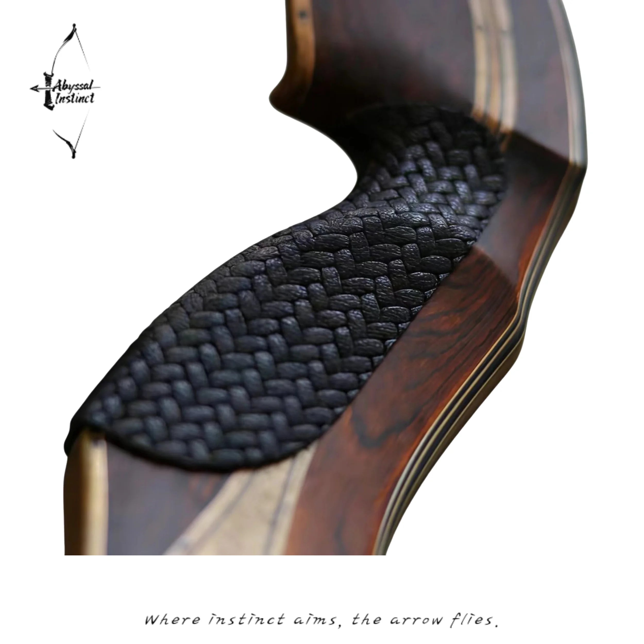 Leather Bow Grip Pad for Hunting - Anti-Slip Woven Handle Cover to Improve Shot Stability | Recurve & Traditional Bow Accessory
