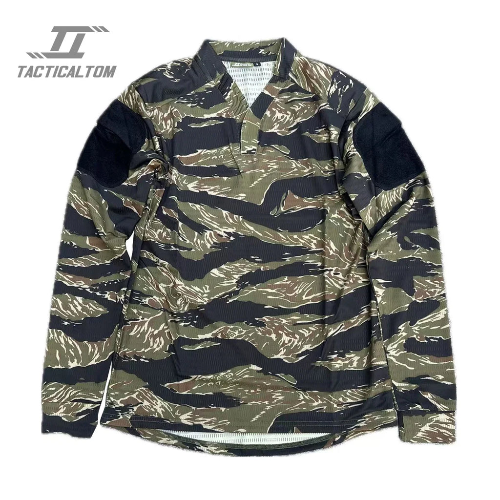 Velocity Style Rugby Shirt Quick Dry Tactical Long Sleeve T-shirt CAG Love Camo