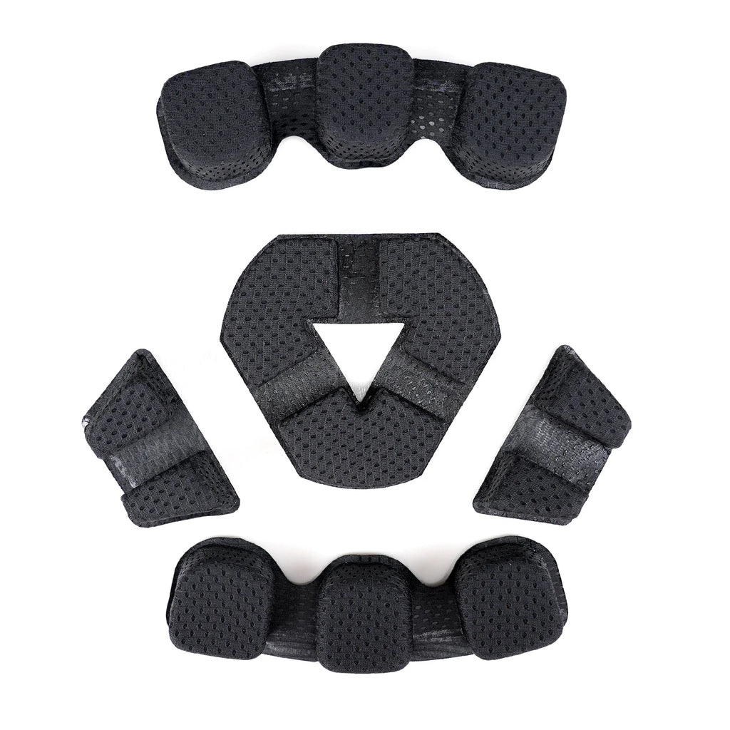 Tactical helmet liner with removable and washable sponge padding, replaceable top pad, universal design for comfortable fit with