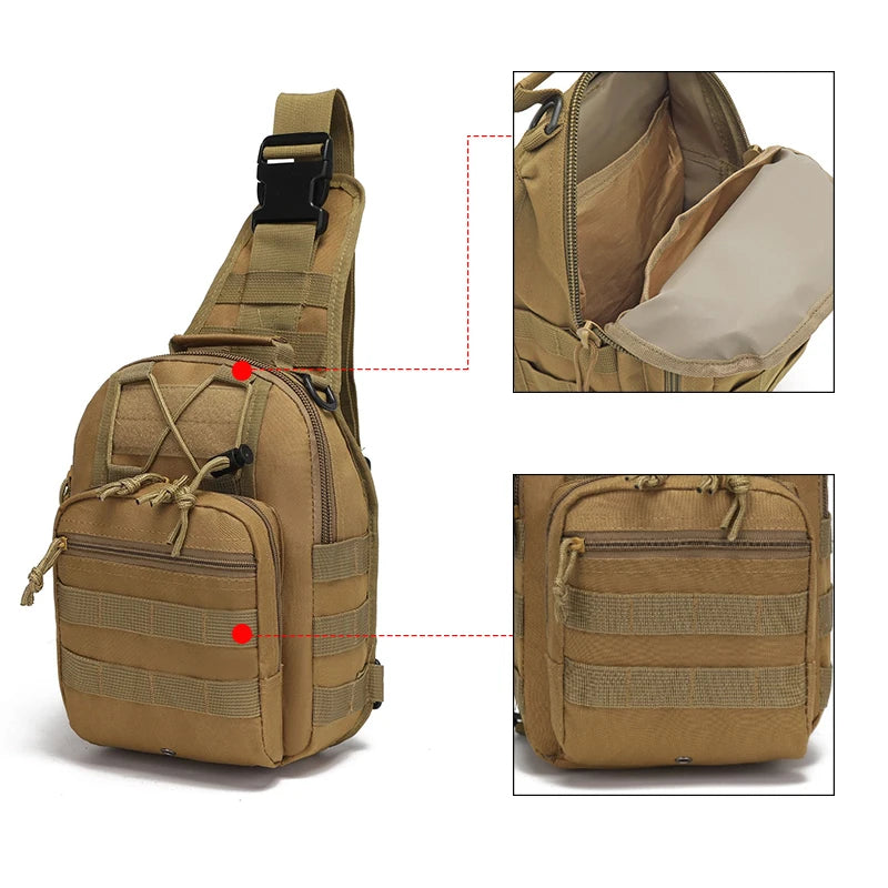 Outdoor Tactical Shoulder Bag EDC Sport Bag Pack Hiking Camping Shoulder Backpack for Hunting Pack
