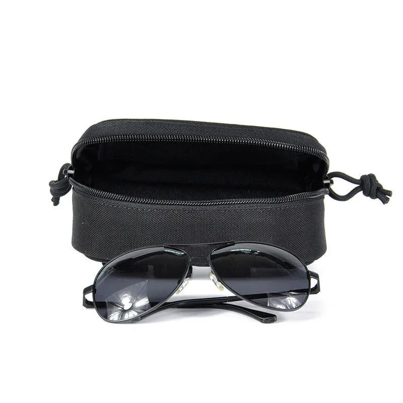 Outdoor Sport Glasses Pouch Sunglasses EDC Goggles Storage Box Molle Hunting Accessories Organizer Eyeglasses Case Bag