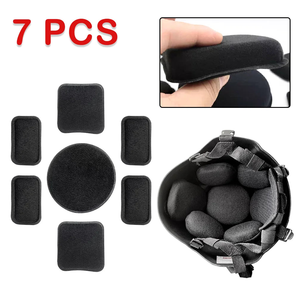 Tactical Helmet Padding Set Detachable Protective Cushion Liner Sponge Breathable Military Hunting Outdoor Helmet Accessories