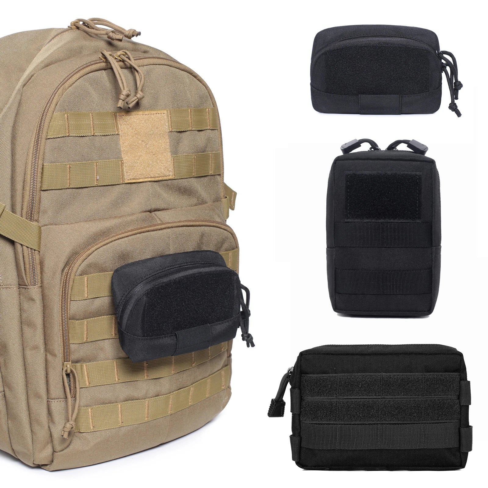 Tactical EDC Molle Pouch Waist Pack Hunting Shooting Pocket Accessories Bag Medical First Aid Bag Running Travel Camping Bag