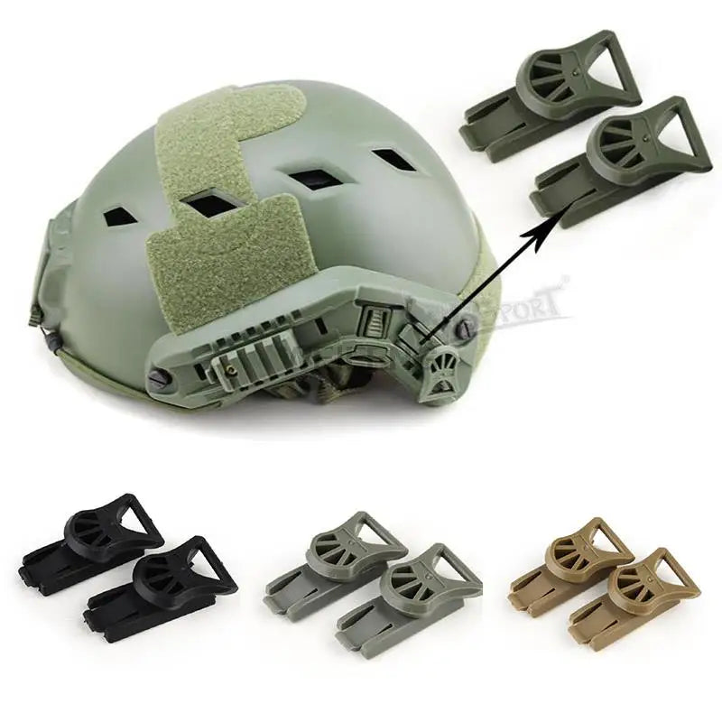 1 Pair Tactical Helmet Accessories NVG Rotating Clamp Rail Adapters Fast Helmet Side Rails Mount for Hunting