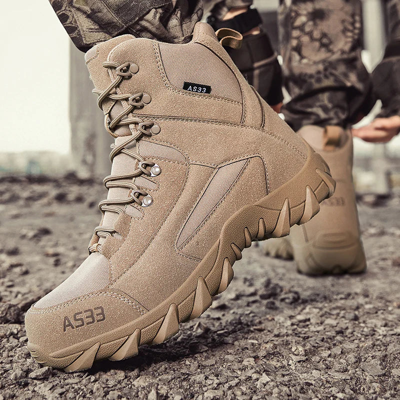 Brand Men Tactical Boots Military Plus Size Hunting Boot Motorcycle Outdoor Ankle Hiking Shoes Waterproof Casual Climbing Shoes