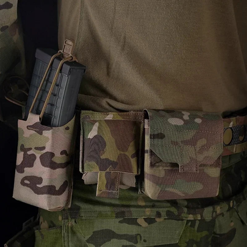 JSTA Multifunctional Magazine Pouch Tactical Molle Belt Bag Outdoor Hunting Shooting Grocery Bag 7.62 5.56 9m MAG Stacked Pocket