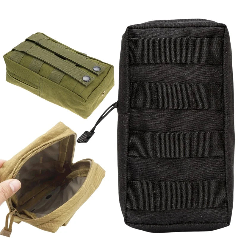 600D Oxford Outdoor Bag EDC Molle Tool Zipper Waist Accessories Durable Belt Comouflage Pouch Airsoft