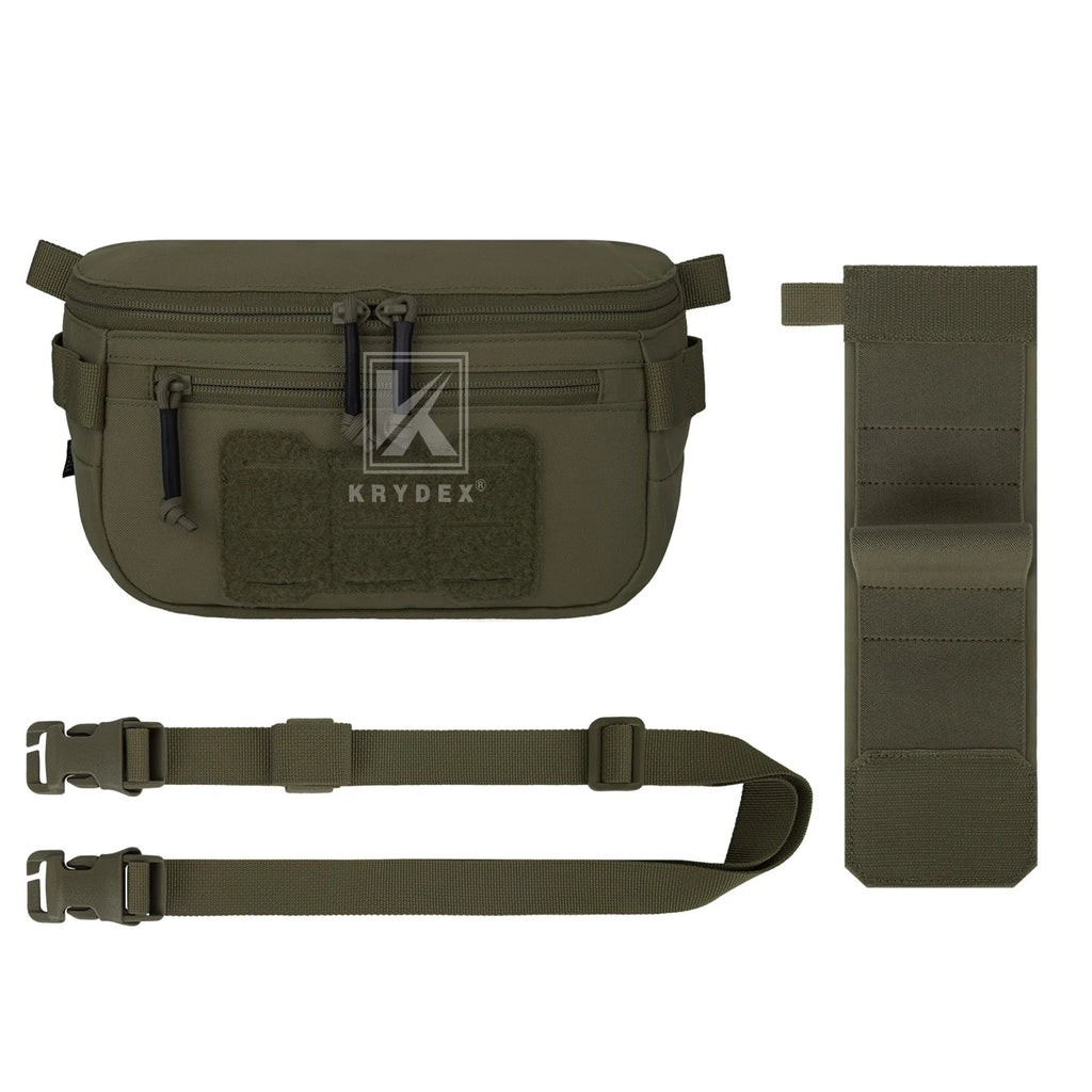 KRYDEX Tactical 3-in-1 Convertible Pouch Hanger Drop Pouch Multi-Function Sling Tool Bag Waist Fanny Pouch Abdominal Pack