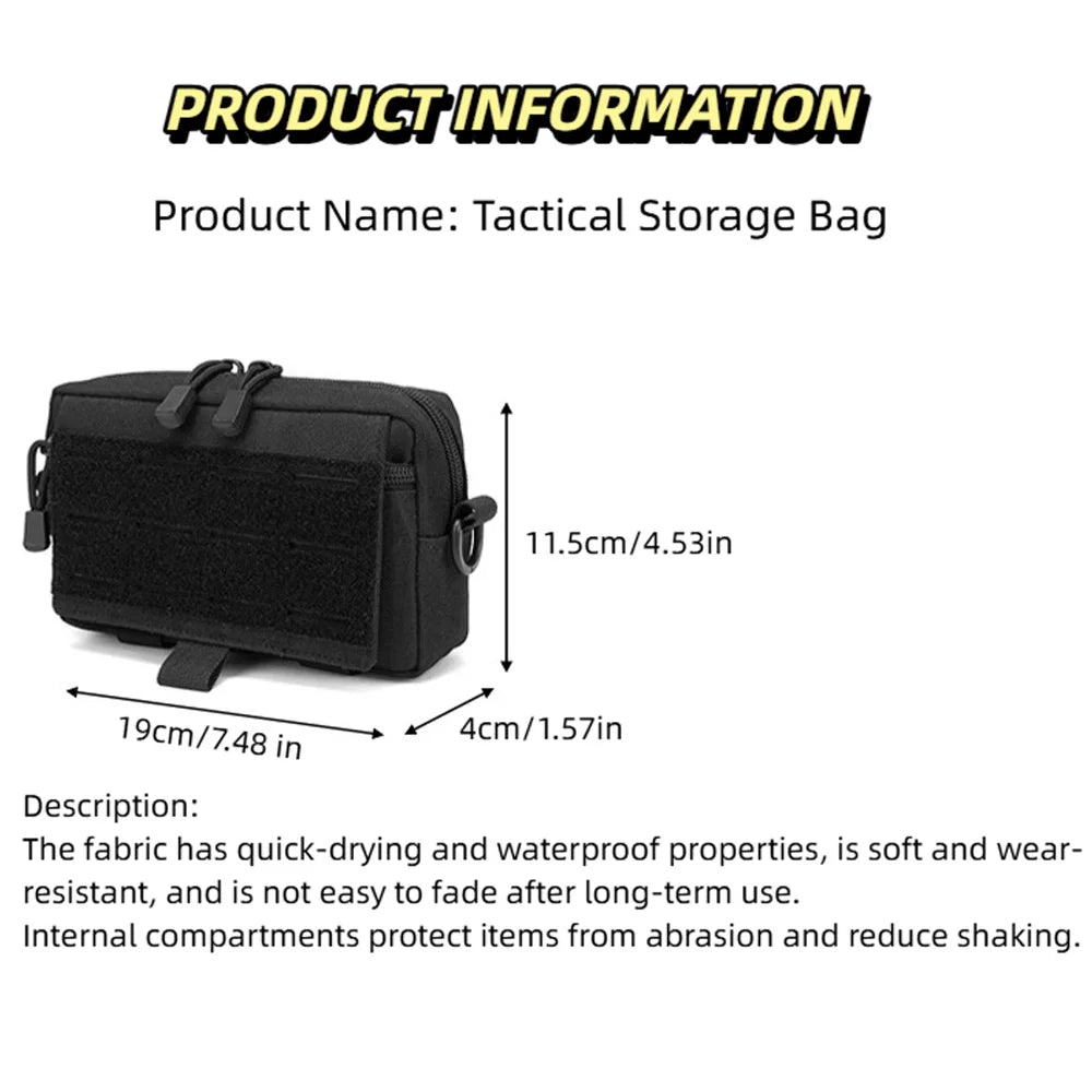 Tactical MOLLE Waist Pack - EDC Utility Pouch for Outdoor Sports & Medical Gear Storage