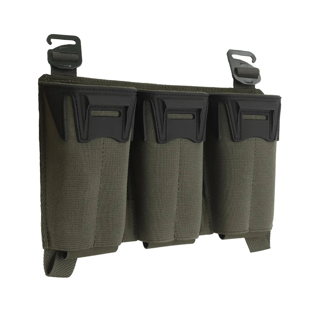 OPHIDIANTAC Multi-caliber Triple Mag Bag 3 5.56 Mag /6 9 mm Long Agilit Style Magazine Bags, Hunting Vest Plate Carrier Accessor