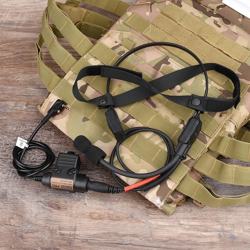 WADSN Tactical MH180 MH180-V Bone Conduction Headset Speaker Atlantic signal Earphone Airsoft Headphone 7.0 PLUG kenwood U94 PTT