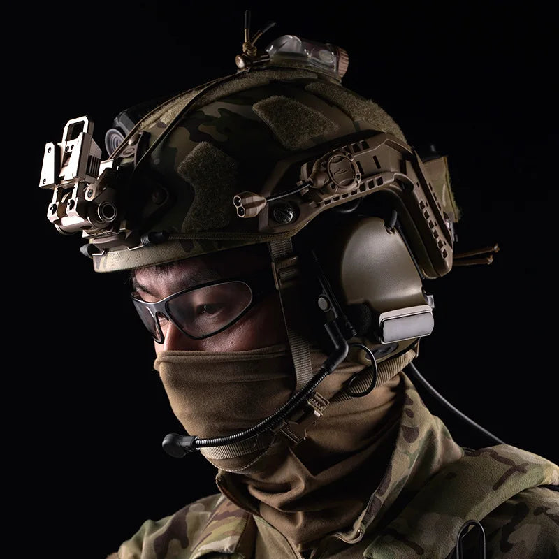 Wearing Headphone C5 Tactical Headset Pickup and Noise Reduction Outdoor Communication Equipment Anti Noise Earphones