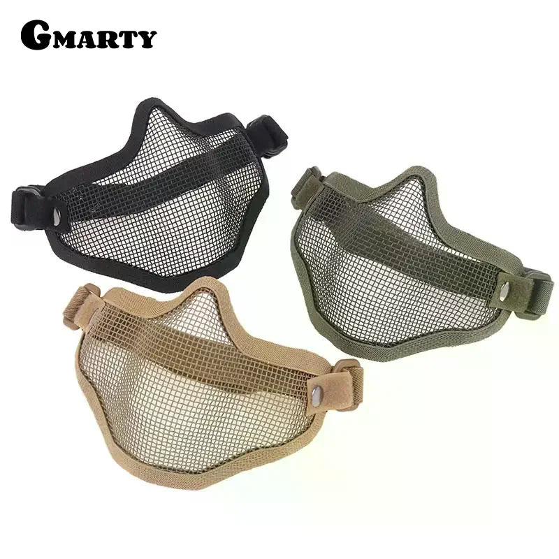 Airsoft Tactical Mask For Outdoor Hunting, Protective Mesh Mask, BB Gun Shooting Accessories