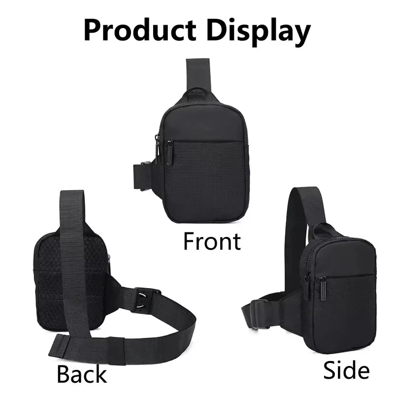 Chest Bag Fashion Sport Bag Small Canvas Shoulder Crossbody Bags for Man Mini Cloth Sling Sport Cross Phone Male Handbag