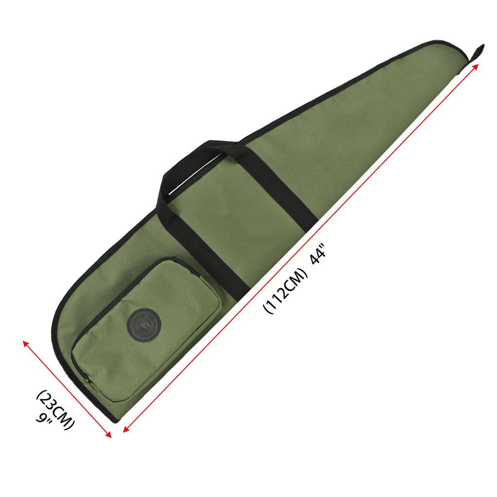 Tourbon Shooting Nylon Rifle Slip 112cm Gun Protective Bag Gun Shooting Carrying Case Soft Padded with A Pocket Green Hunting