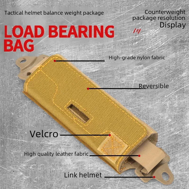 Tactical Helmet Counterbalance Weight Bag NVG Counterweight Pouch for OPS-Core Fast BJ PJ MH Airsoft Helmets,Helmet Accessories