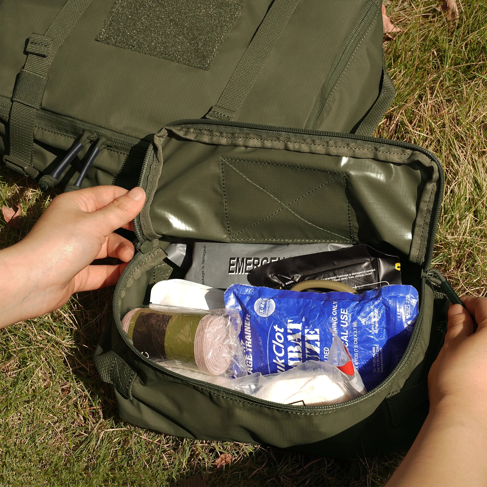 KRYDEX Tactical Modular Pouch Travel Outdoor Packing Organizer 70D Nylon Packing Cubes Waterproof Camping Luggage Bags 4pcs Set