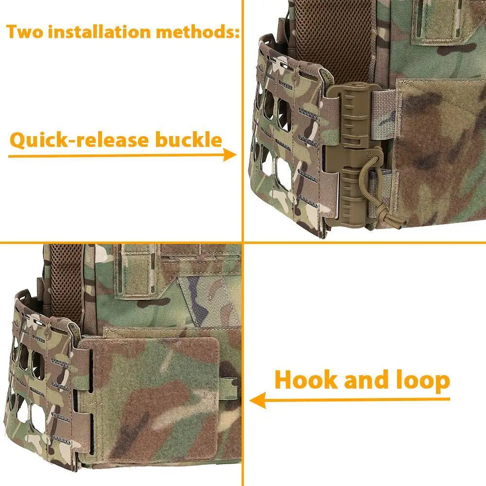 New 2.0 Tactical KZ Plate Carrier Low-Profile K-0 Hunting Vest Quick Release Cummerbund MOLLE Mesh Comfort Lightweight Gear