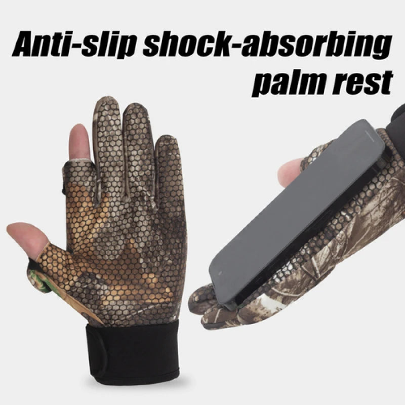 Autumn Winter Full Finger Hunting Gloves Touchscreen Anti-slip Protection Fishing Gloves Hunting Outdoor Sports Walking Gloves