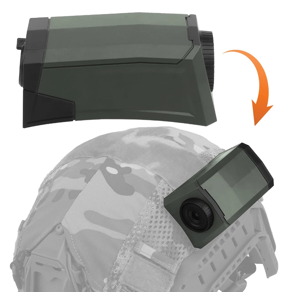Helmet Mounted Camera Model Fast Helmet Cycling Helmet Decorative Accessory Tactical No Function Dummy Camera Model Toy (Green)