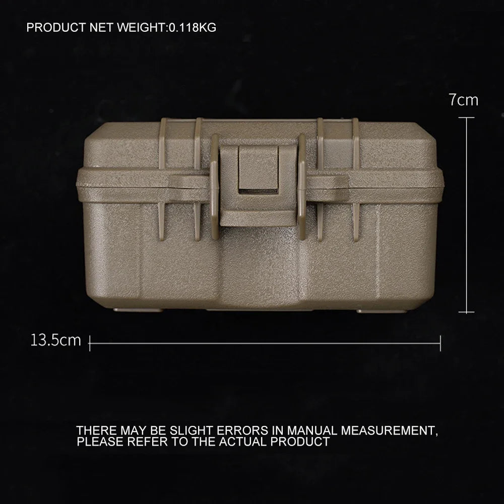 Plastic Toolbox Portable Outdoor Airsoft Hunting Flashlight Storage Box Shockproof Instrument Case Safety Protective Equipment