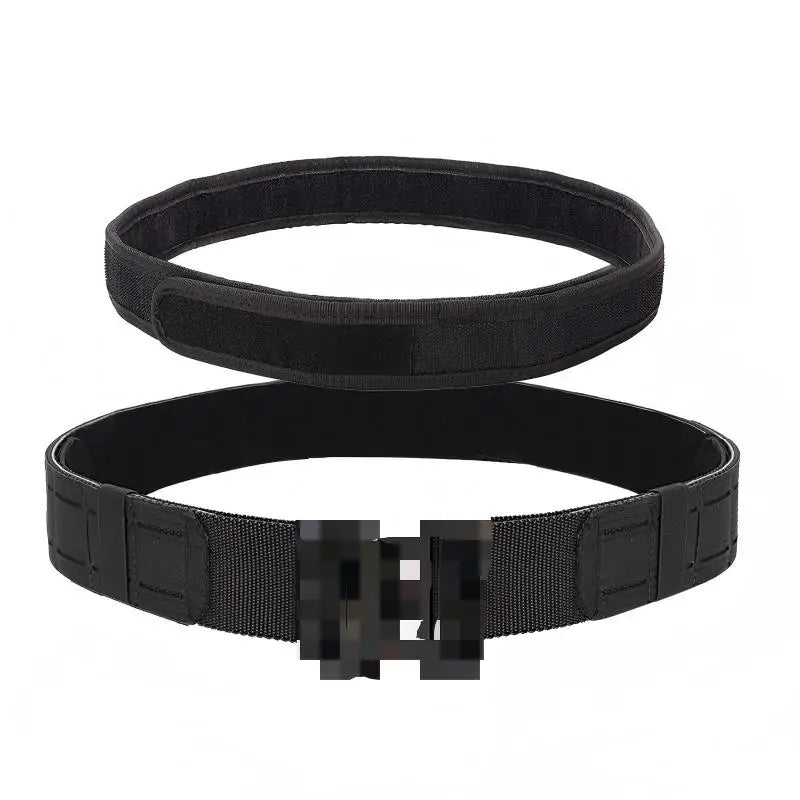 2 Inch Tactical Belt Quick Release Metal Buckle MOLLE Laser Mens Belts for Outdoor Activities, Military Training,