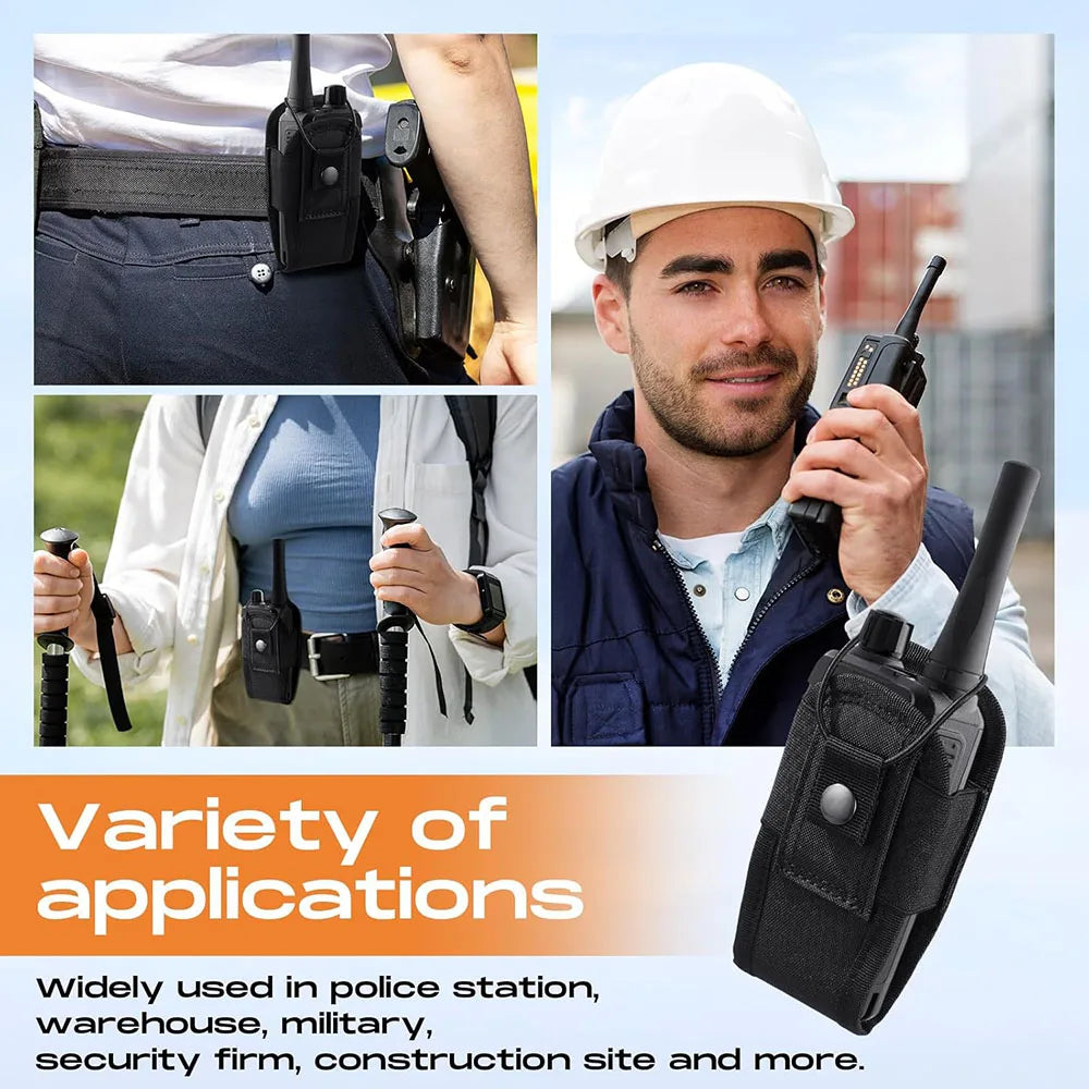 Universal Radio Holster MOLLE Walkie‑Talkie Pouch Tactical Radio Bag for Duty Belt Vest Hunting Camping Adventure