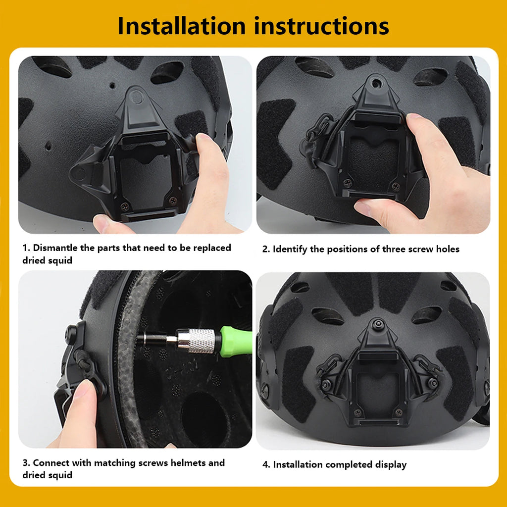 Tactical Helmet NVG Mount Night Vision Device Foldable Bracket For PVS15 PVS18 PGPNVG18 Three Hole Mount Adapter