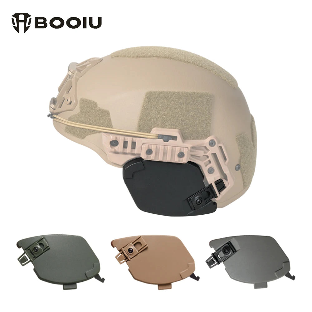 BOOIU Sport Helmet Wendy Ex 3.0 Guide Rail Side Cover Ear Protection Cover Outdoor Hunting Airsoft Tactical Helmet Accessories