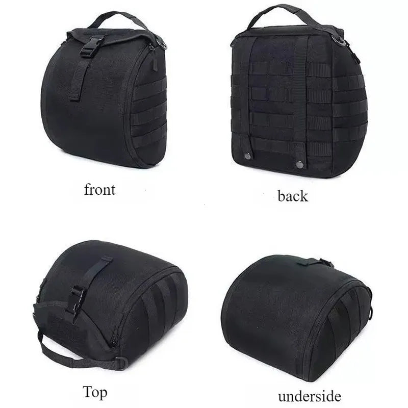 Durable Tactical Helmet Bag with Molle System for Hunting, Combat, and Outdoor Activities