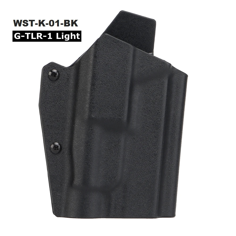 Kydex Gun Holster Right Hand Quick Release Pistol Case Light Bearing X400/X300/TLR Waist Holster for GL 17/19 Beretta M9 1911